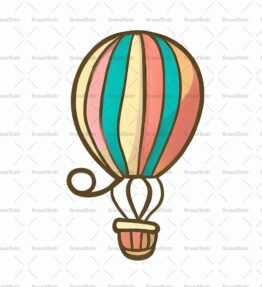 Verspielter Heißluftballon